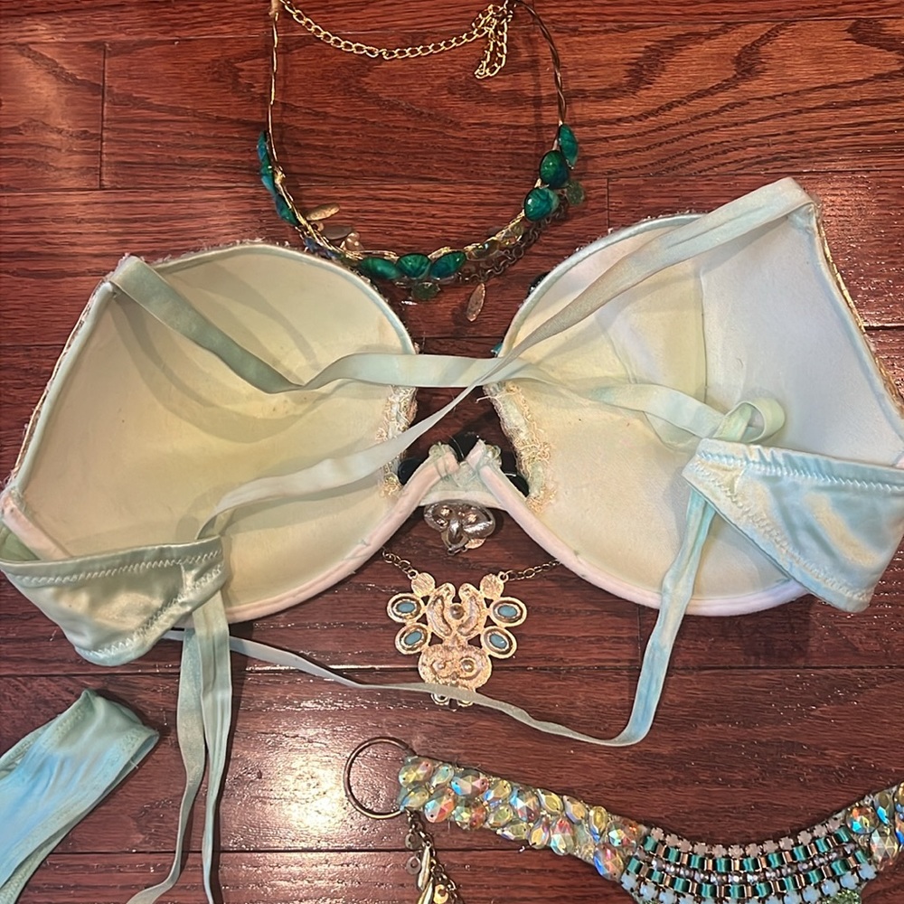 Aqua Jeweled Carnival Costume - Picture 6 of 9